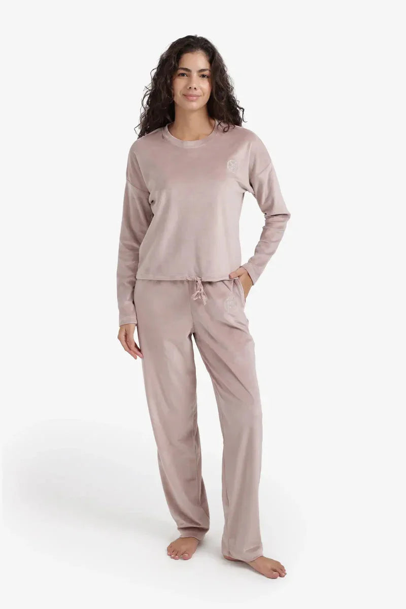 Carina - Embroidered Logo Pyjama Set 3