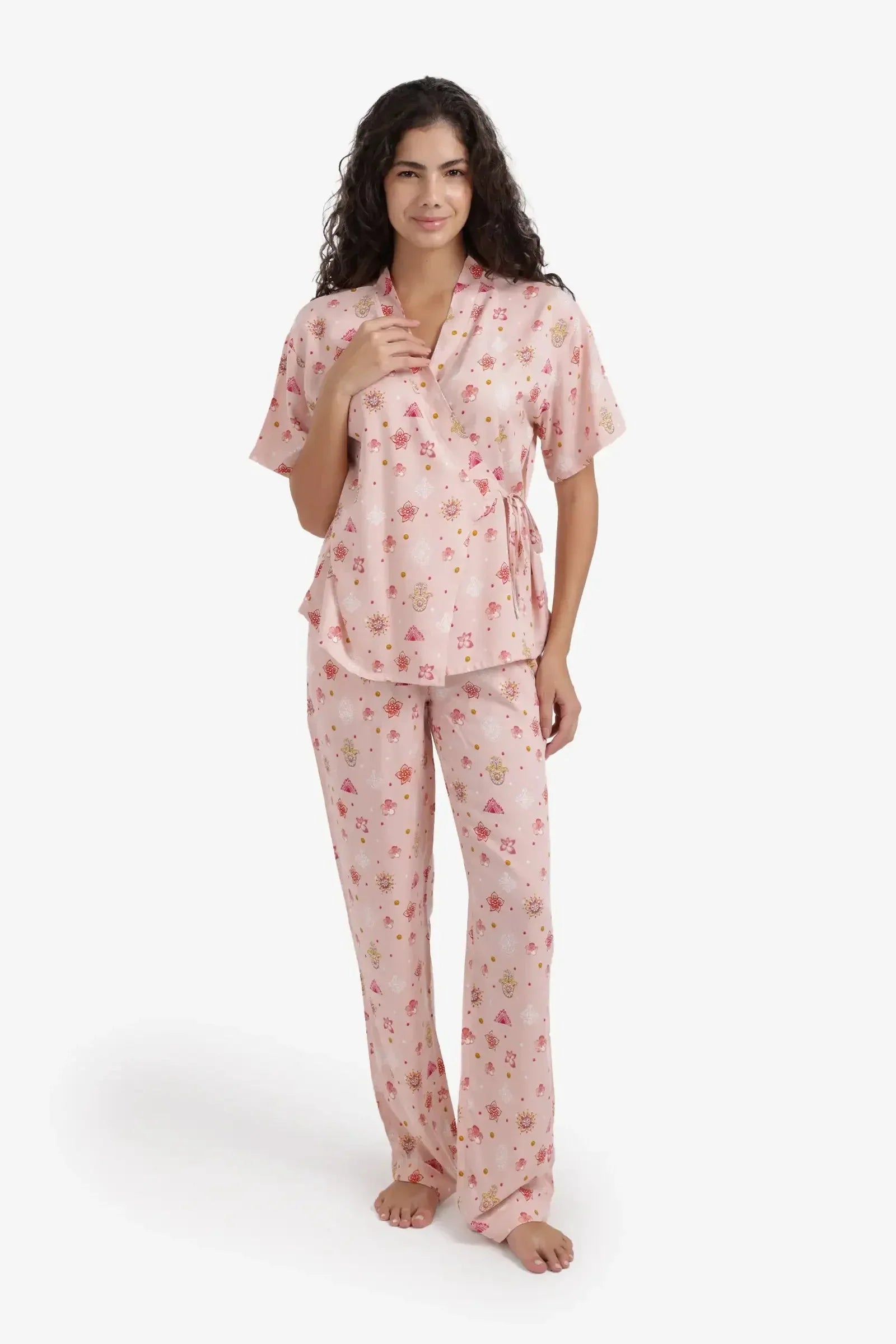 Carina - Side Tie Wrap Pyjama Set 1