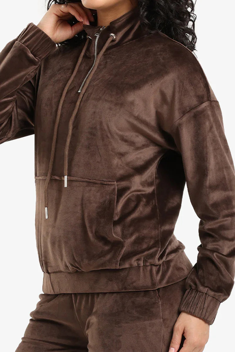 Carina - Velvet High Neck Pyjama Set 19