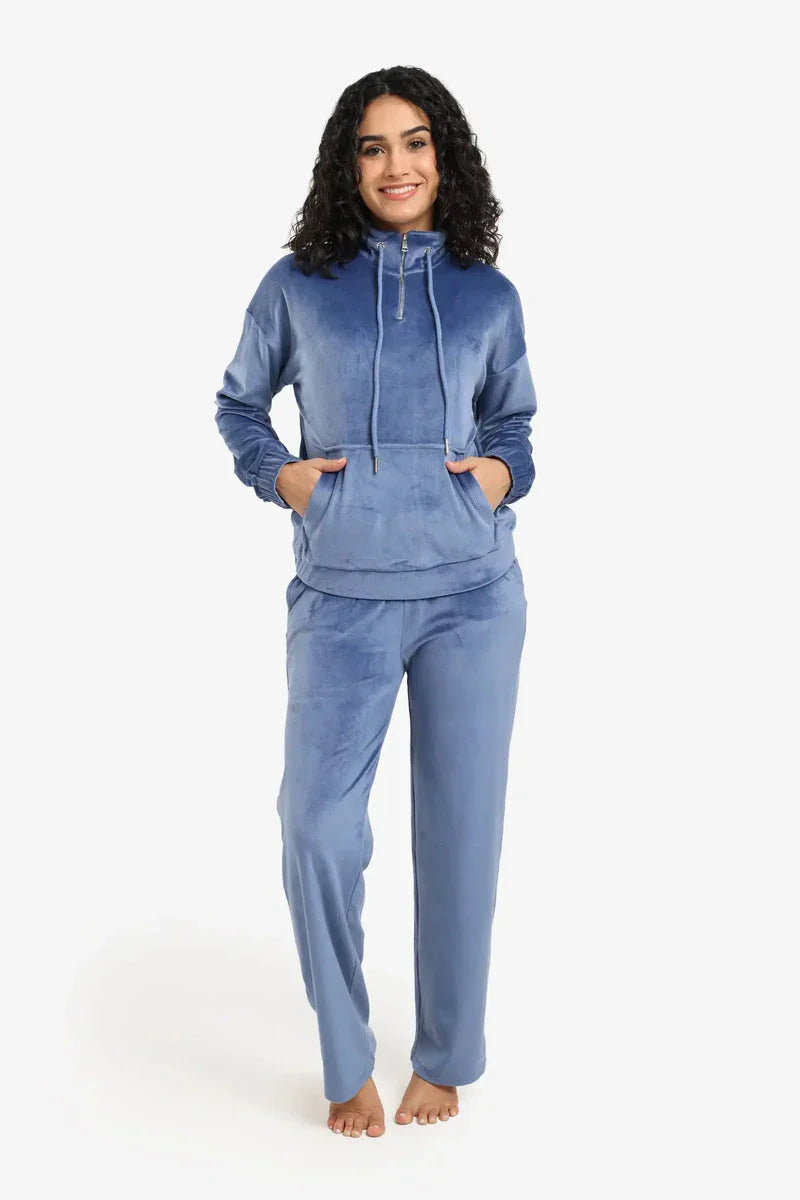 Carina - Velvet High Neck Pyjama Set 5