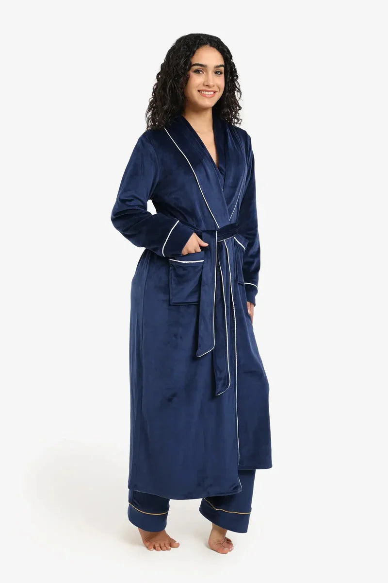 Carina - Velvet Relaxed Midi Robe 4