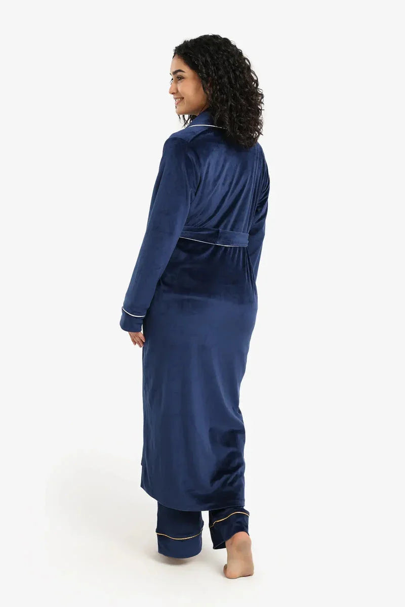 Carina - Velvet Relaxed Midi Robe 8