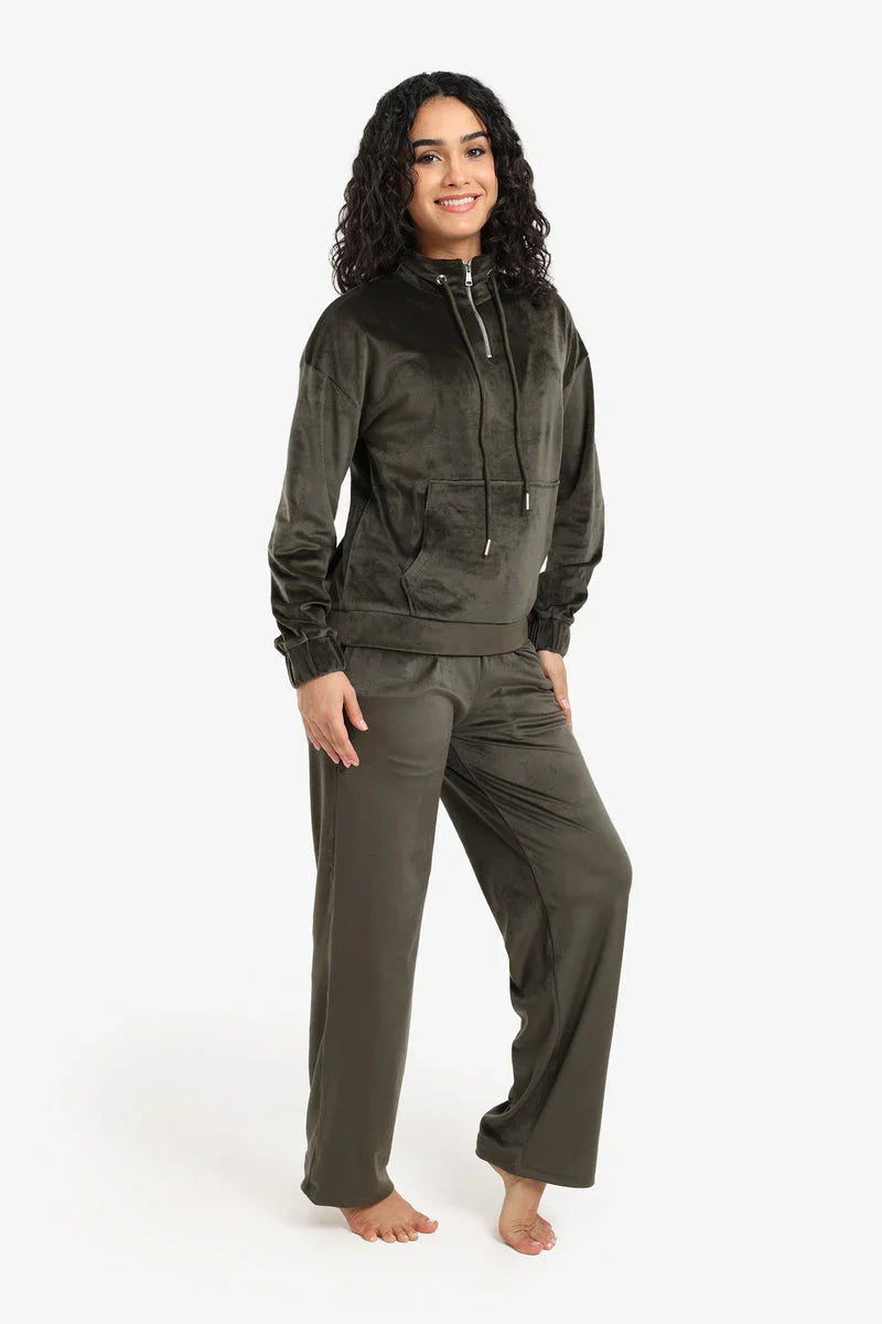 Carina - Velvet High Neck Pyjama Set 8