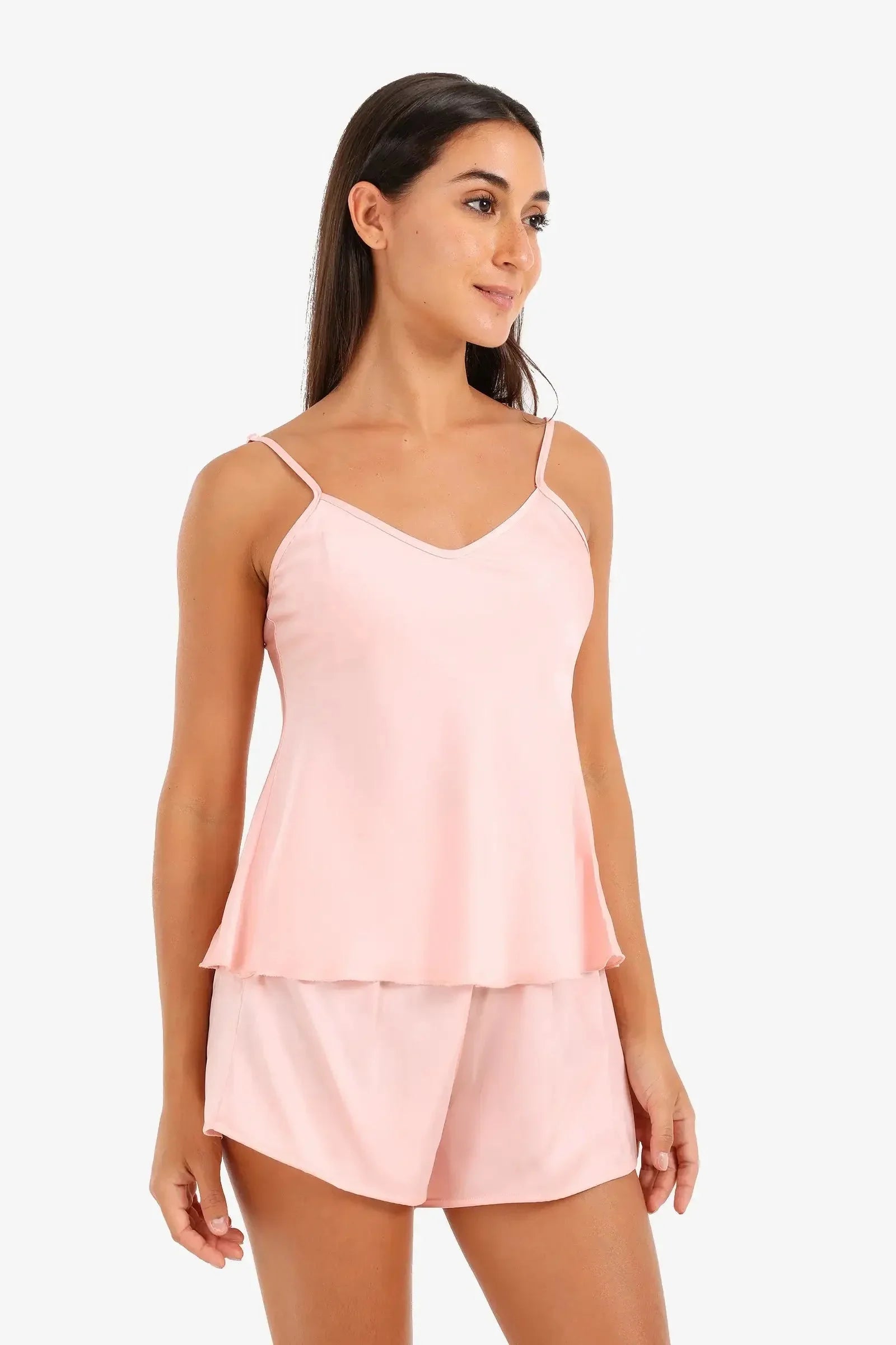 Carina - Satin Asymmetric Pyjama Set 1