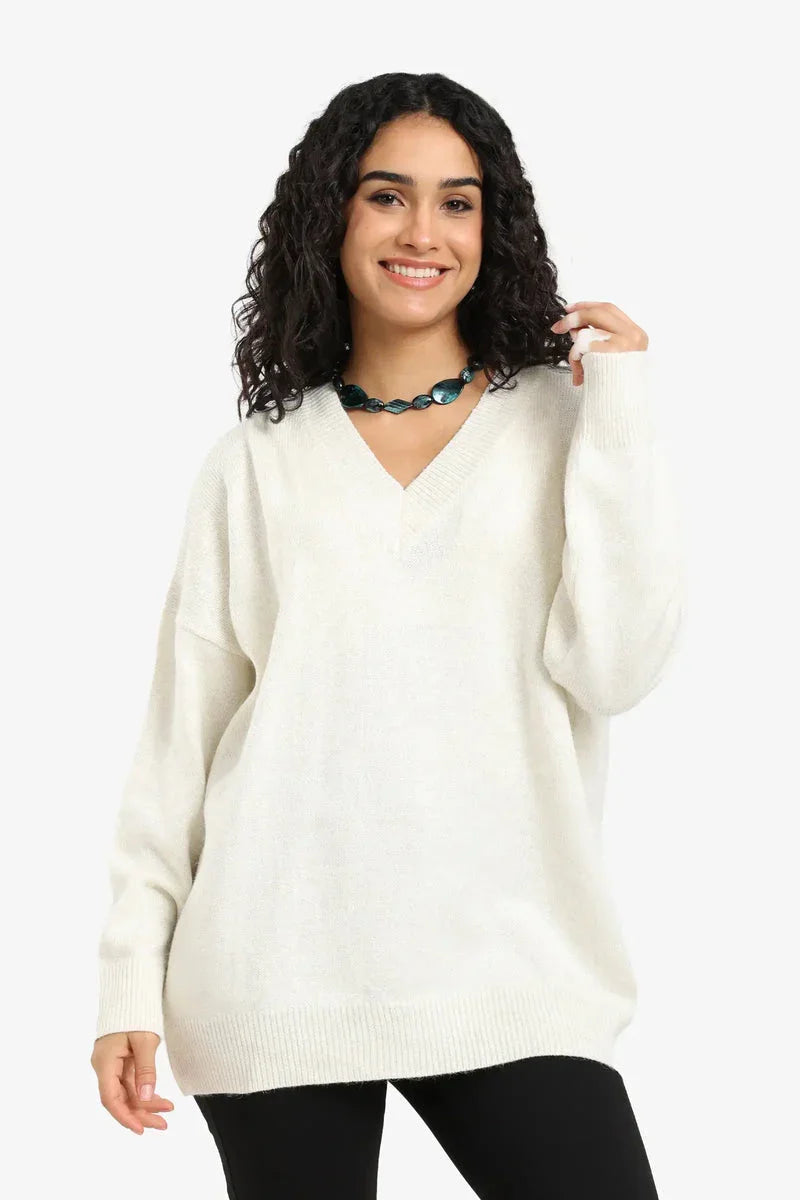 Carina - Knitted Ribbed Trim Pullover 2