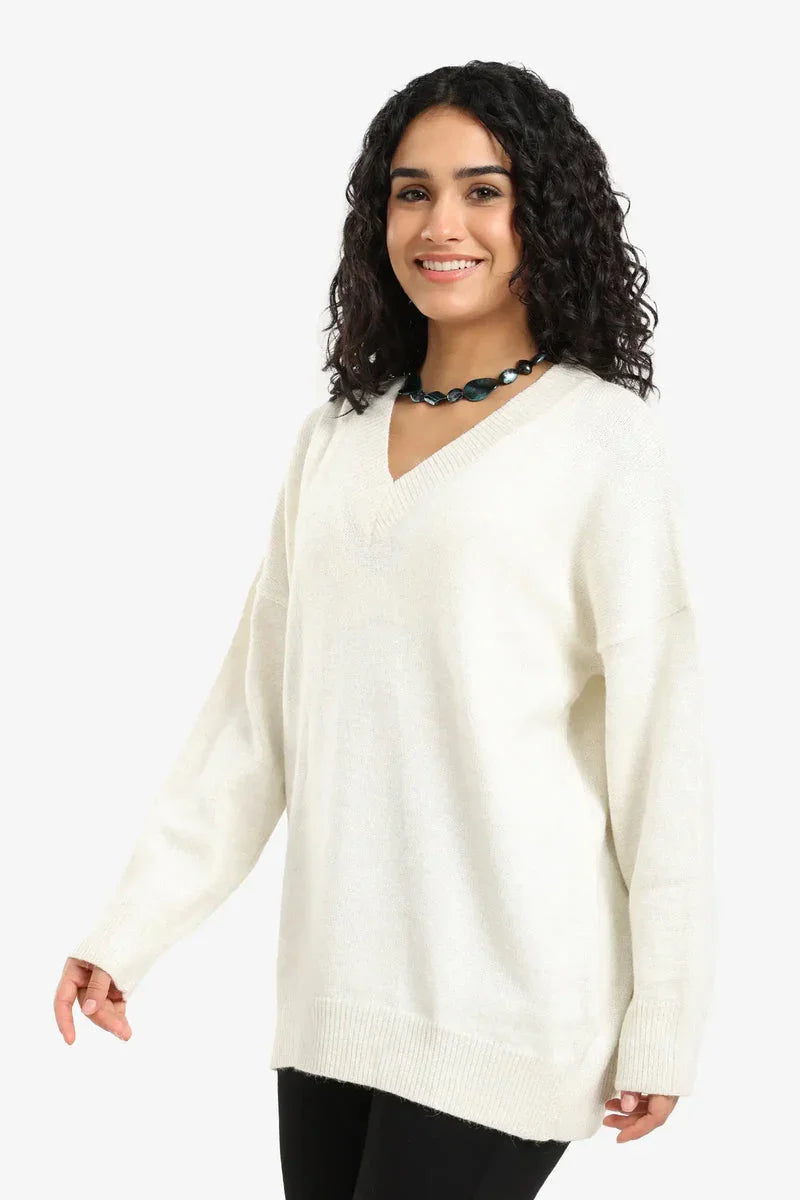 Carina - Knitted Ribbed Trim Pullover 4