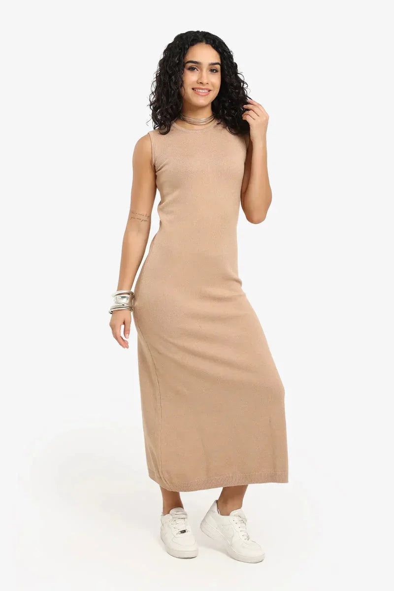Carina - Dress with Ribbed Trim 6