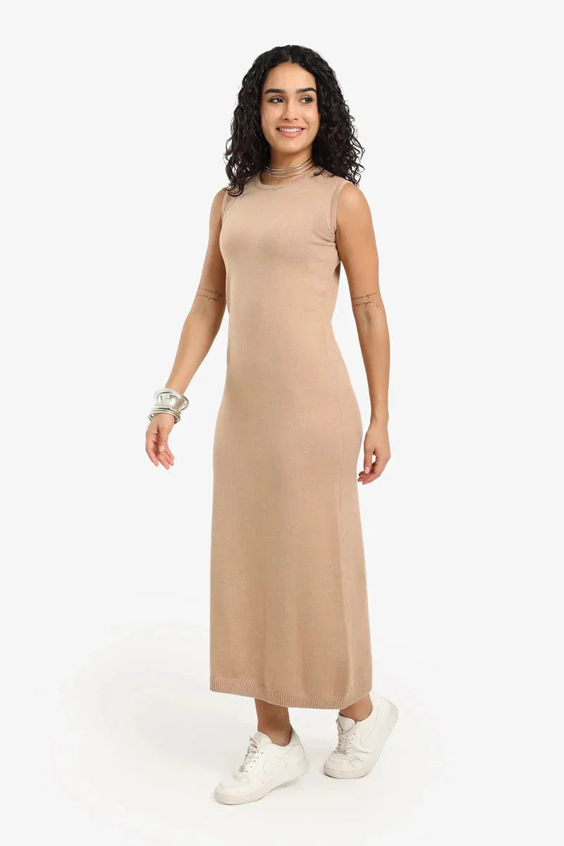 Carina - Dress with Ribbed Trim 4