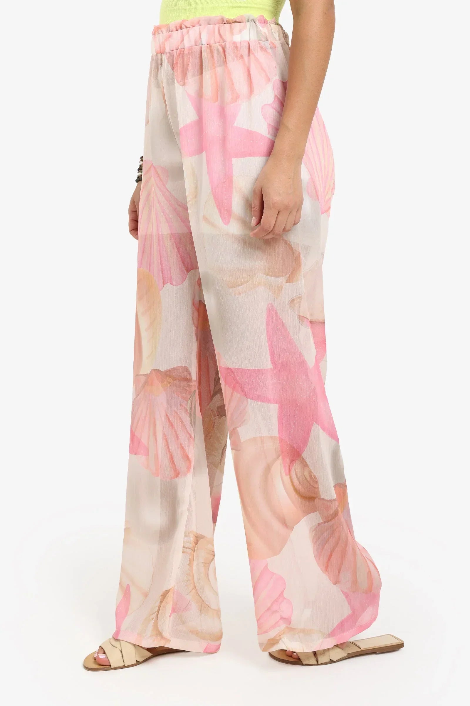 Carina - Seashell Chiffon Beach Pants 2