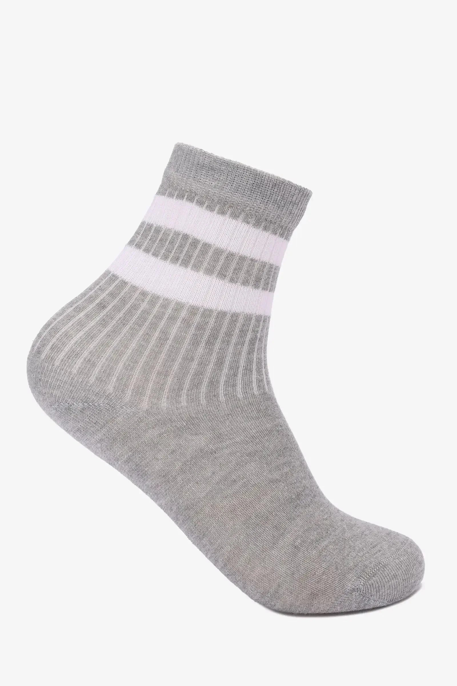 Carina - Contrast Stripes Socks - 3 Pairs 2