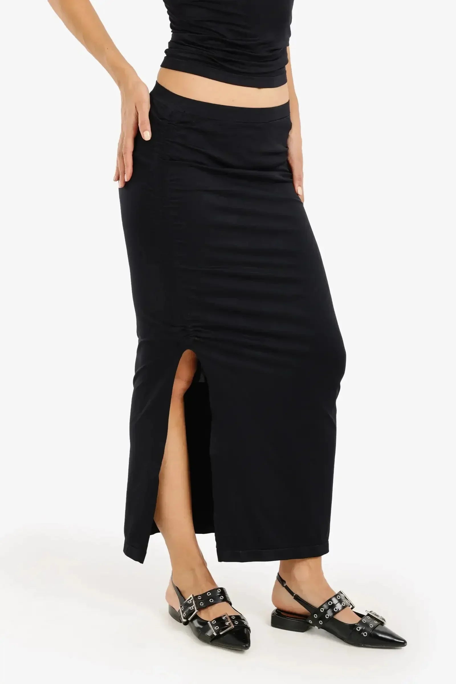 Carina - Elegant Side Slit Long Skirt 7