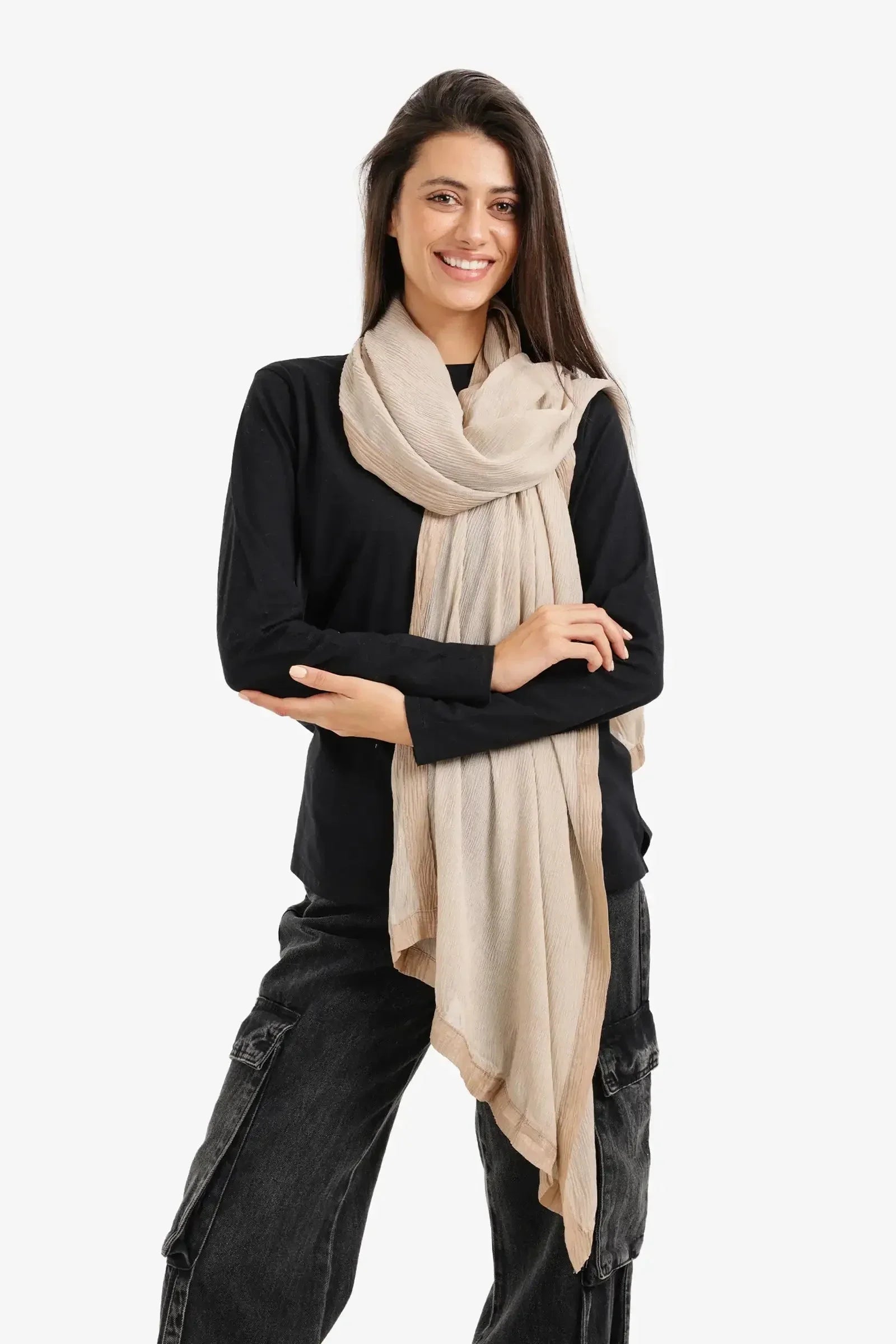 Carina - Plain Bliss Satin Scarf 11
