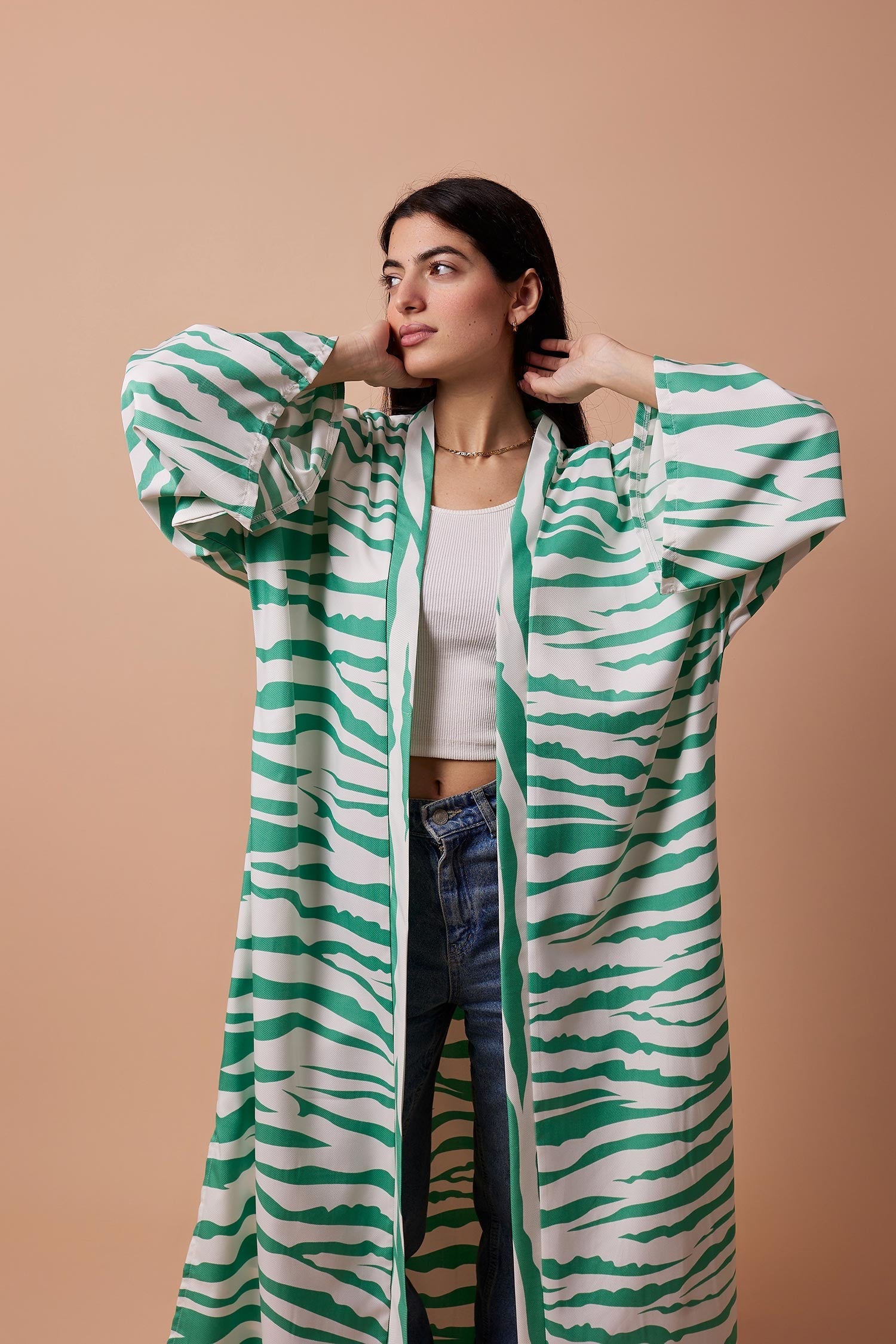 Viva - Zebra Print Kimono 1