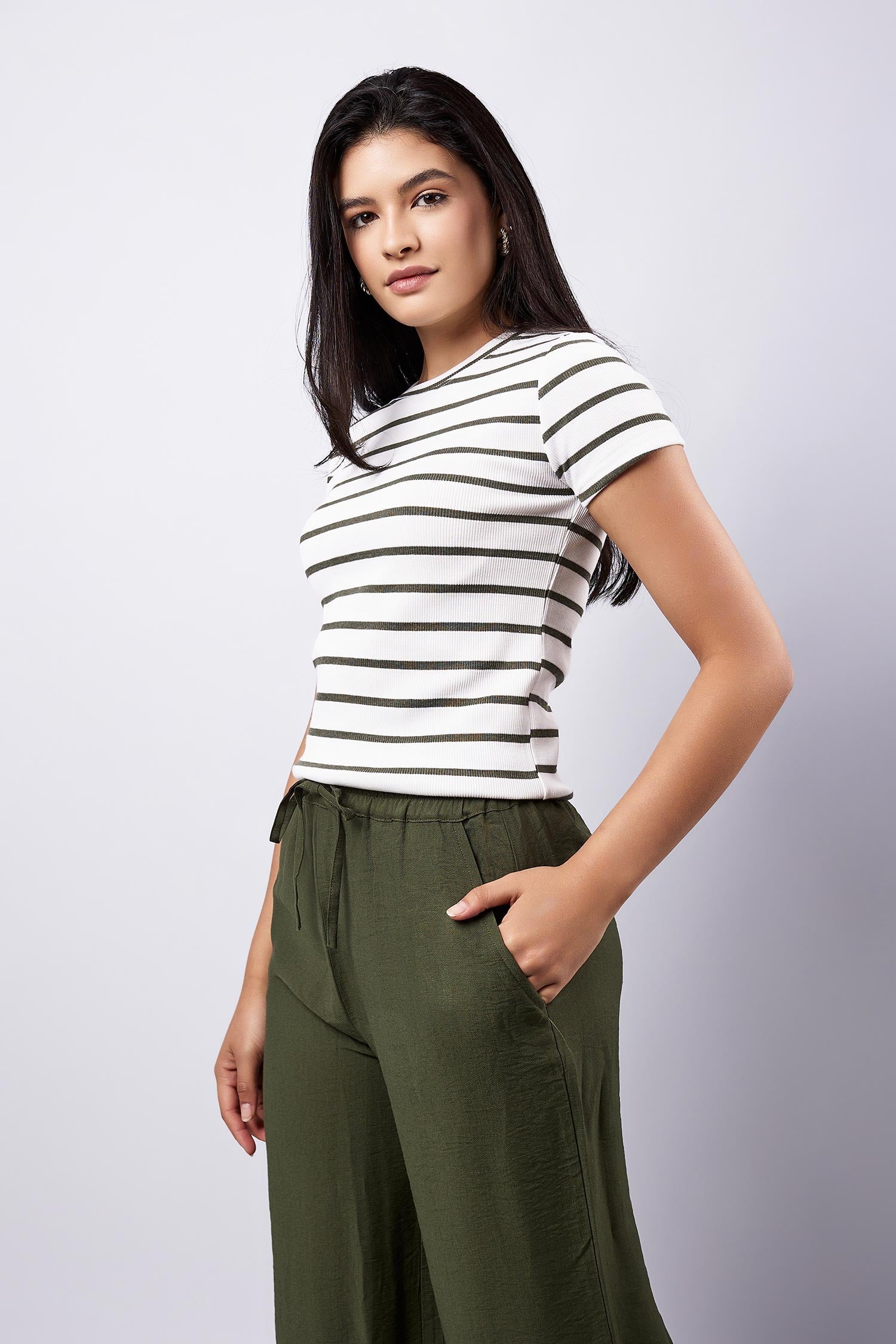 Viva - Striped Basic Top 2