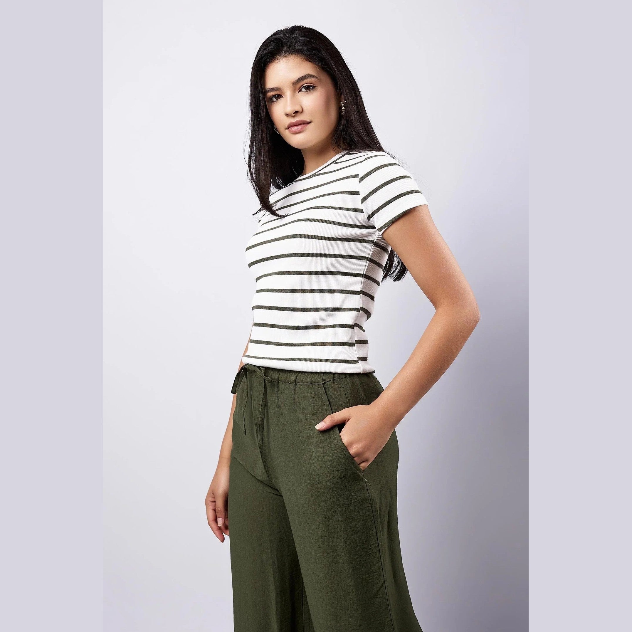 Viva - Striped Basic Top 2