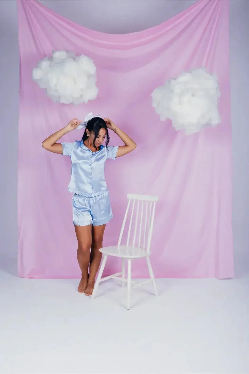 Carina - Blue Solid Pyjama Set 1