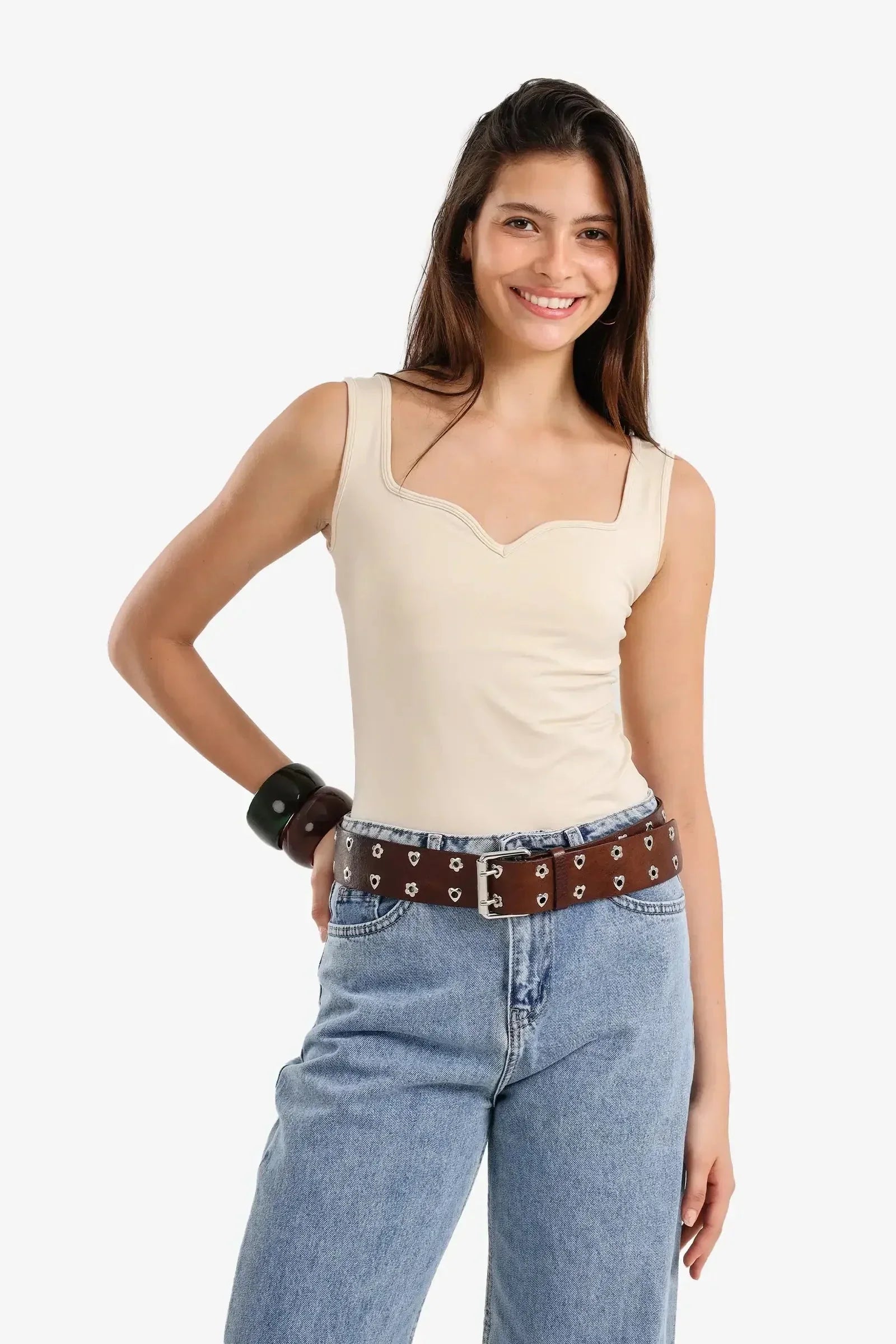 Carina - Sweetheart Neckline Tank Top 2