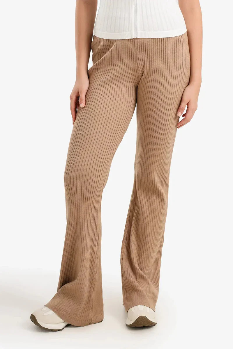 Carina - Ribbed Flared Pants 2