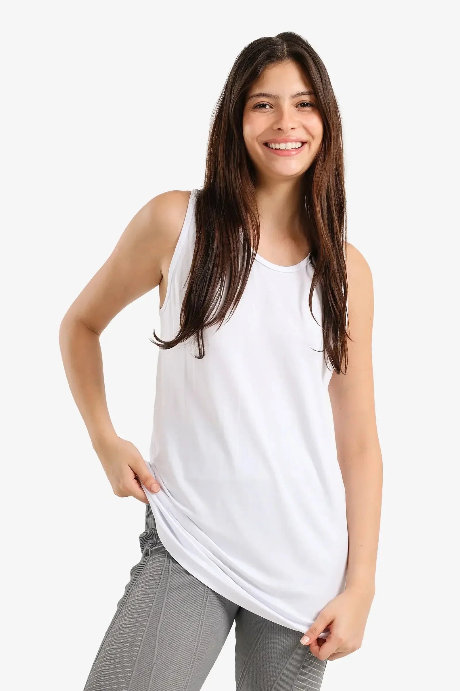 Carina - Long Open-Back Tank Top 2