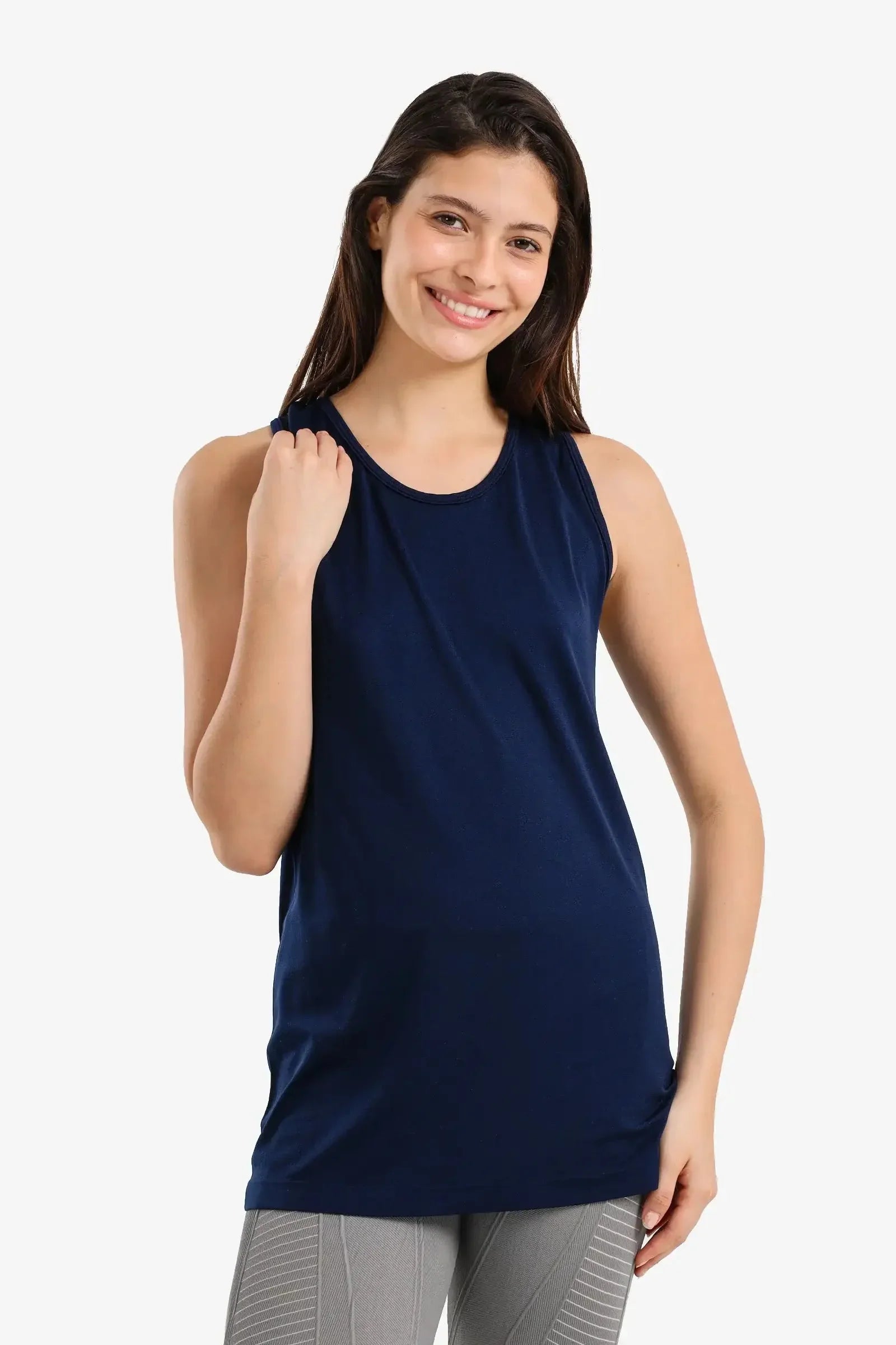 Carina - Long Open-Back Tank Top 9