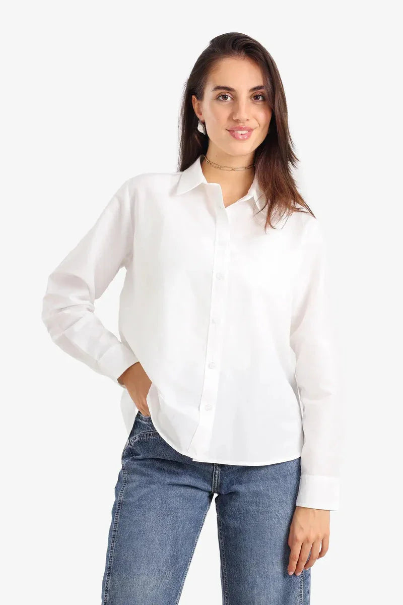 Carina - Classic Asymmetric Hem Shirt 2