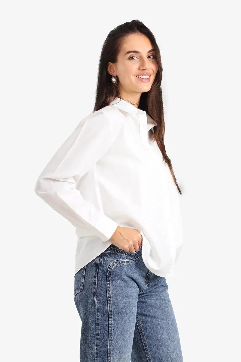 Carina - Classic Asymmetric Hem Shirt 4