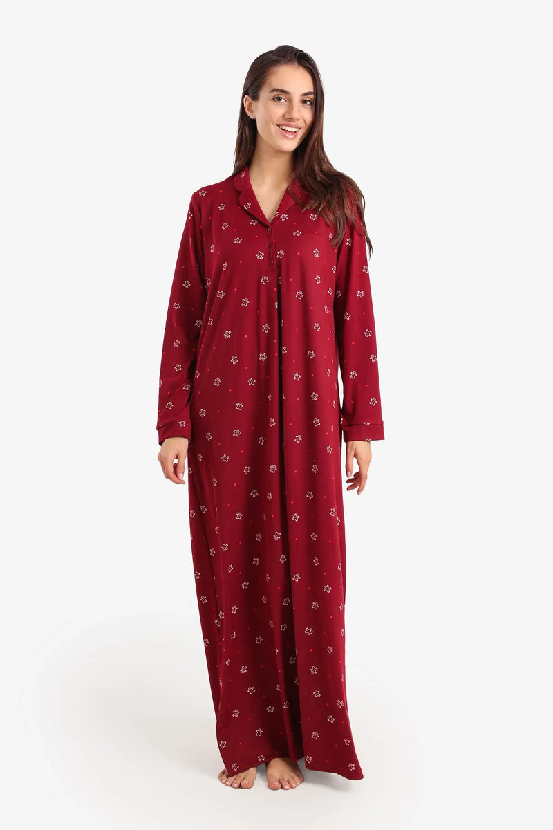 Carina - Long Sleeve Maxi Nightgown