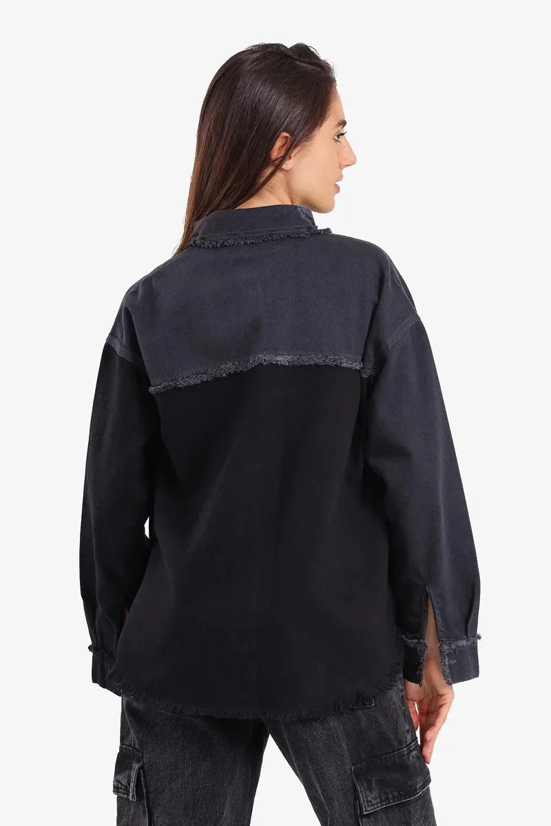 Carina - Two-Tone Denim Shirt 3