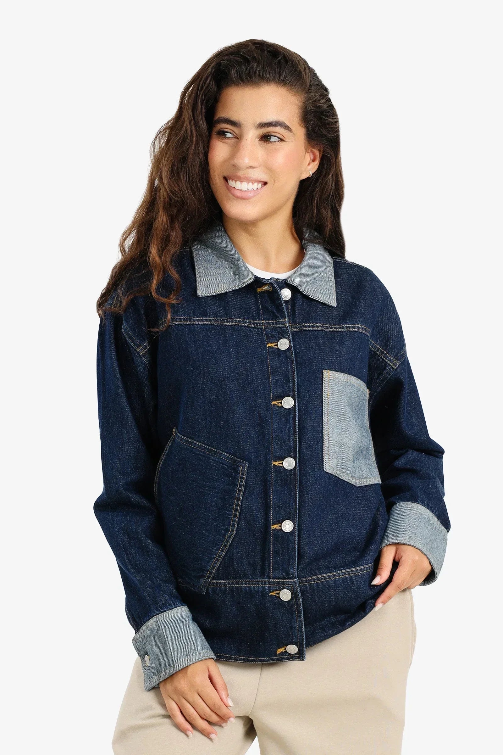Clue - Two-Tone Denim Jacket 2