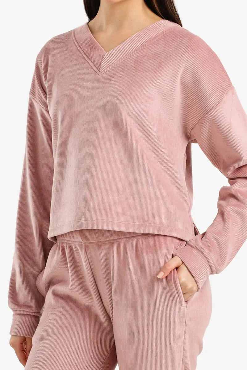 Carina - Ribbed Velvet Pyjama Set 9