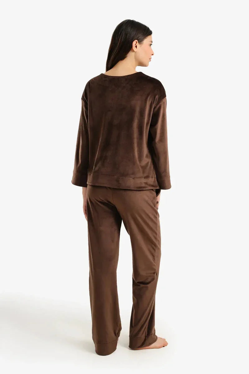 Carina - Velvet Long-Sleeve Pyjama Set 11
