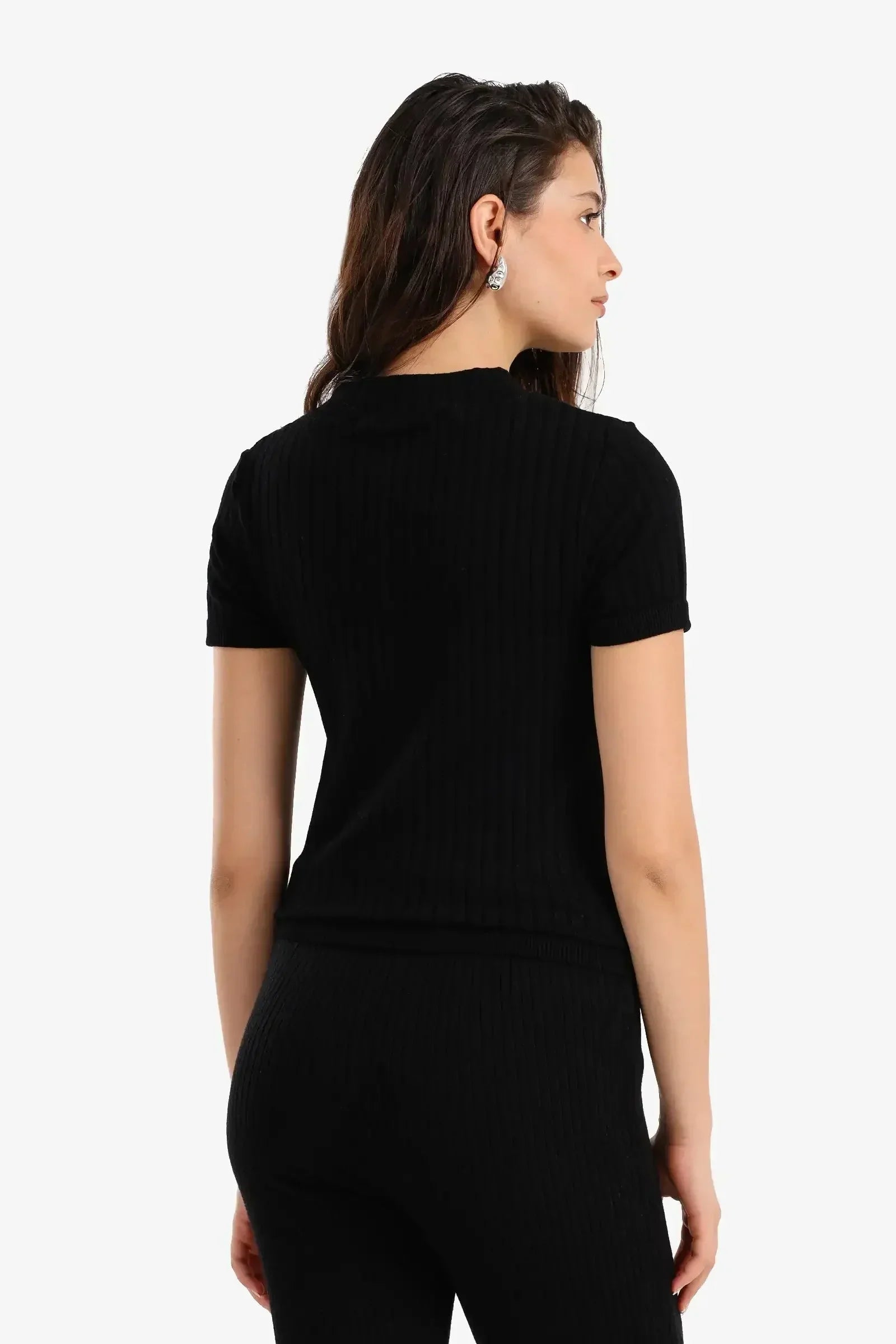 Carina - Ribbed Short Sleeve Top 11