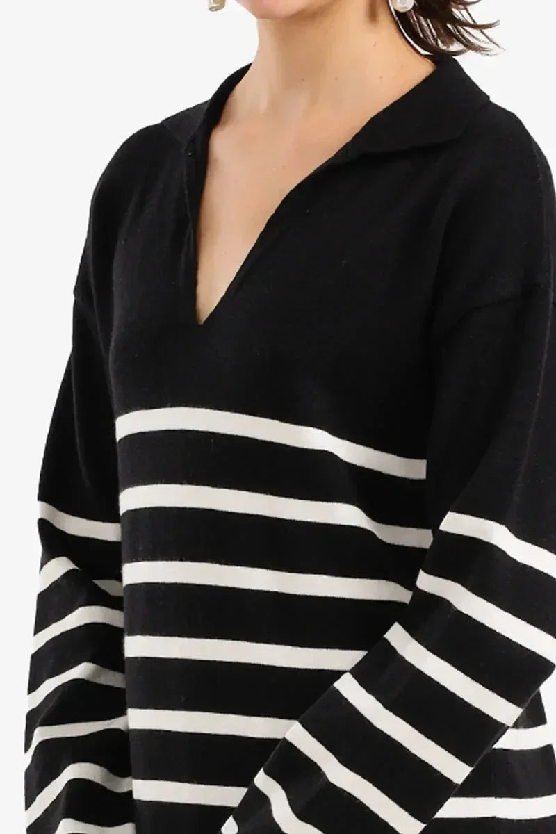 Carina - Striped Knit Midi Dress 5