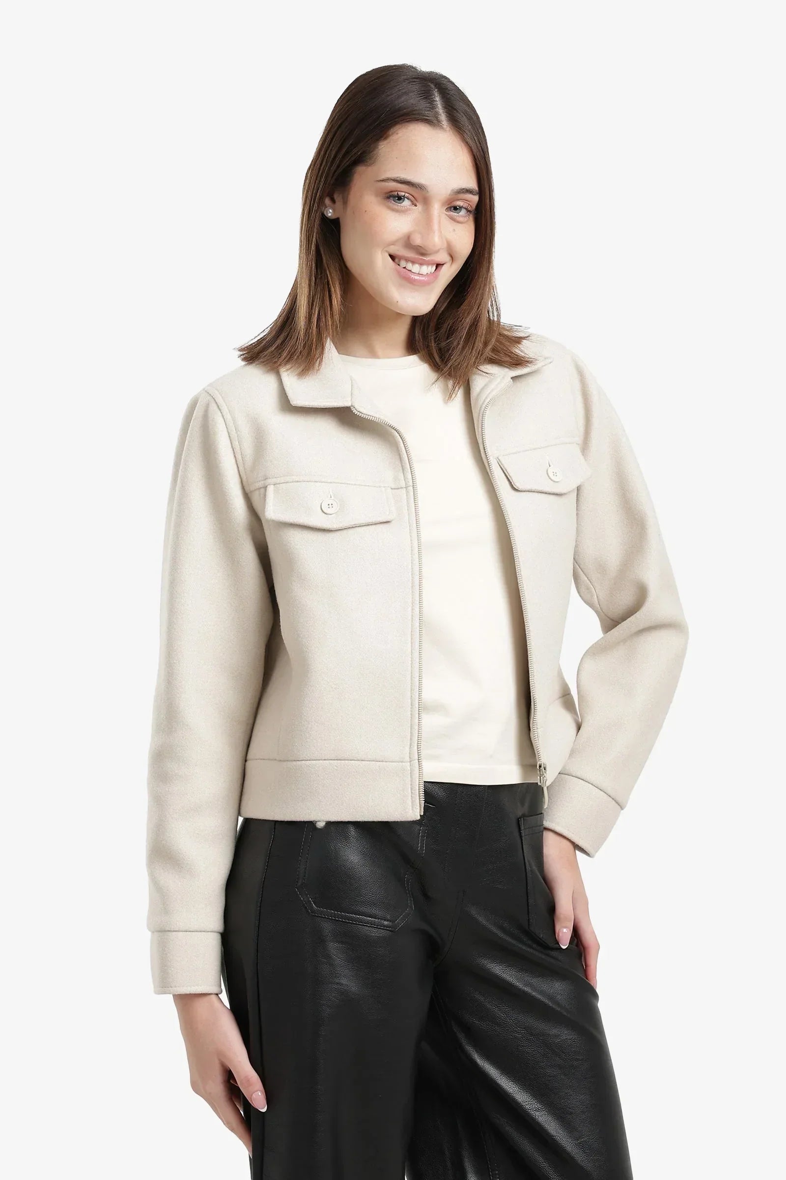Carina - Flap Pocket Cropped Jacket 4
