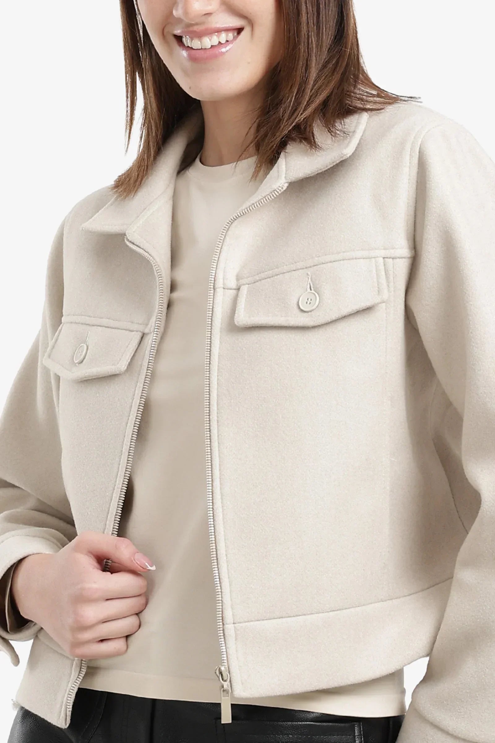 Carina - Flap Pocket Cropped Jacket 6
