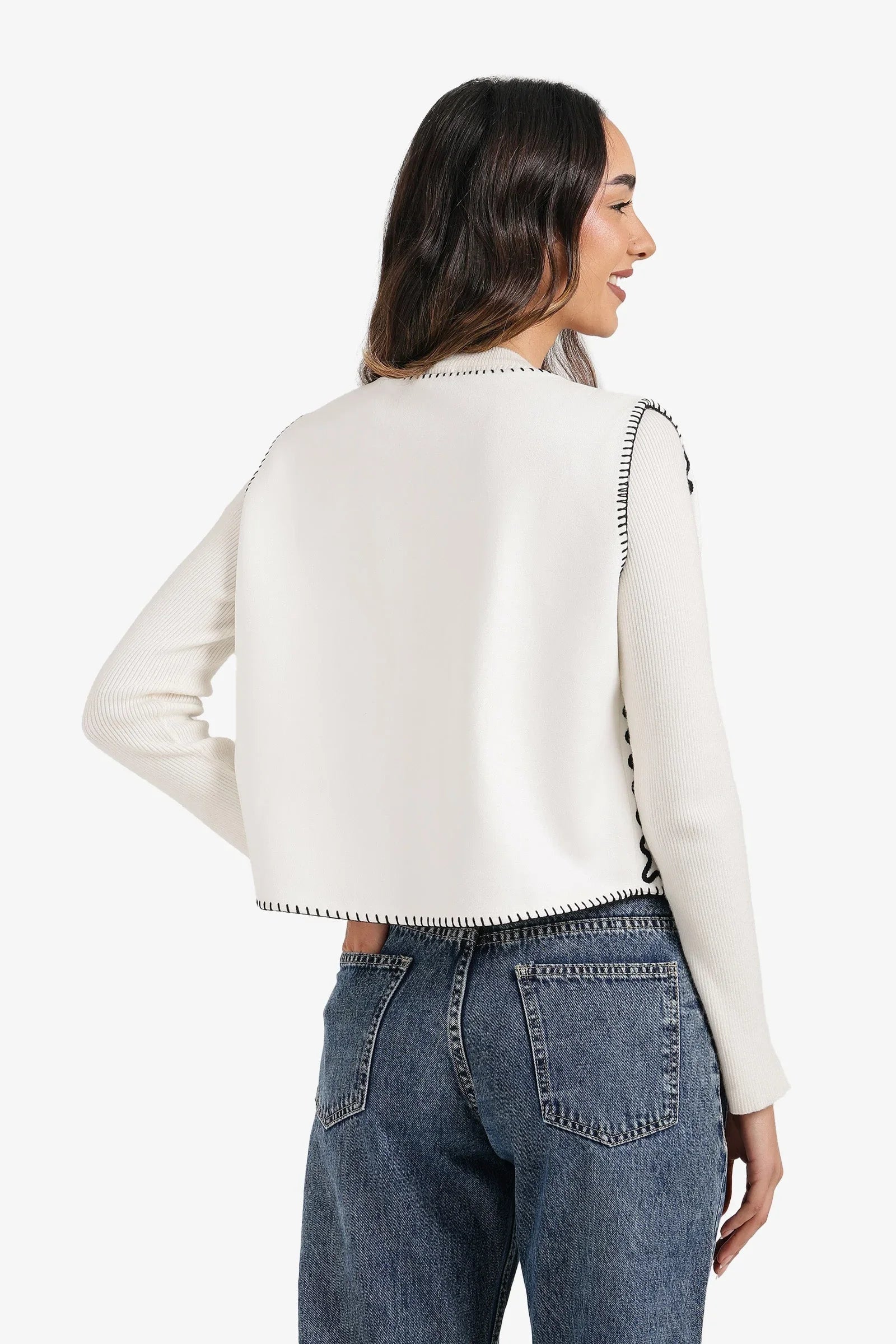 Carina - Embroidered Open Vest 3