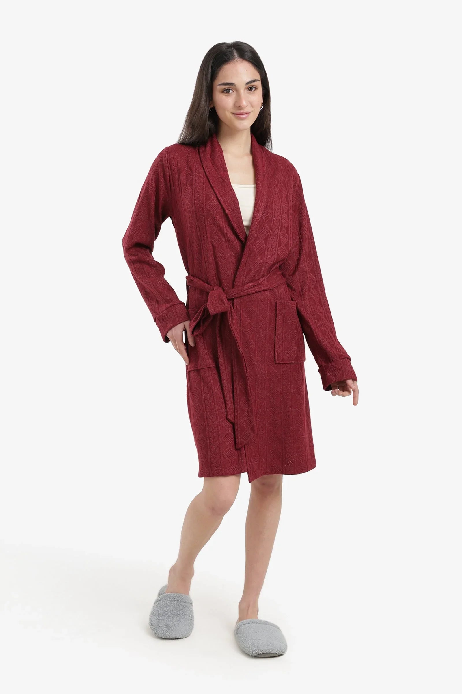 Carina - Self-Pattern Relaxed Robe 5