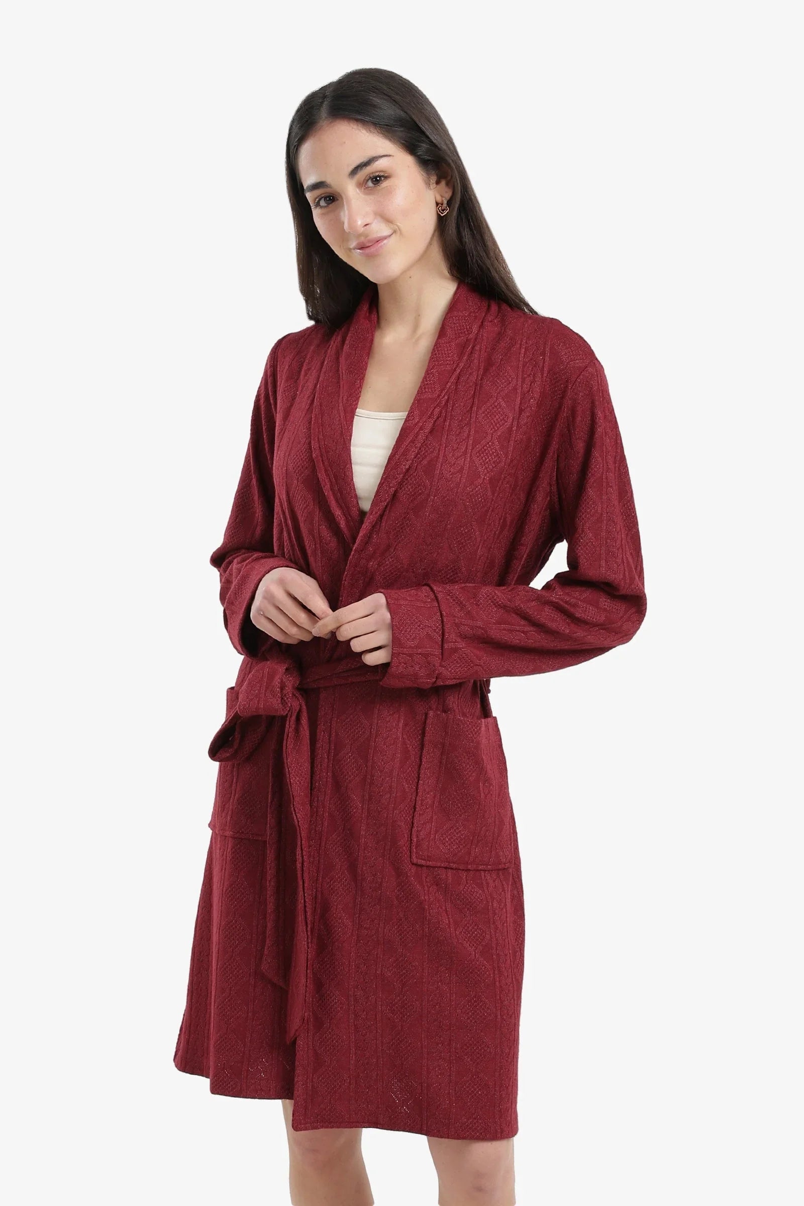 Carina - Self-Pattern Relaxed Robe 6