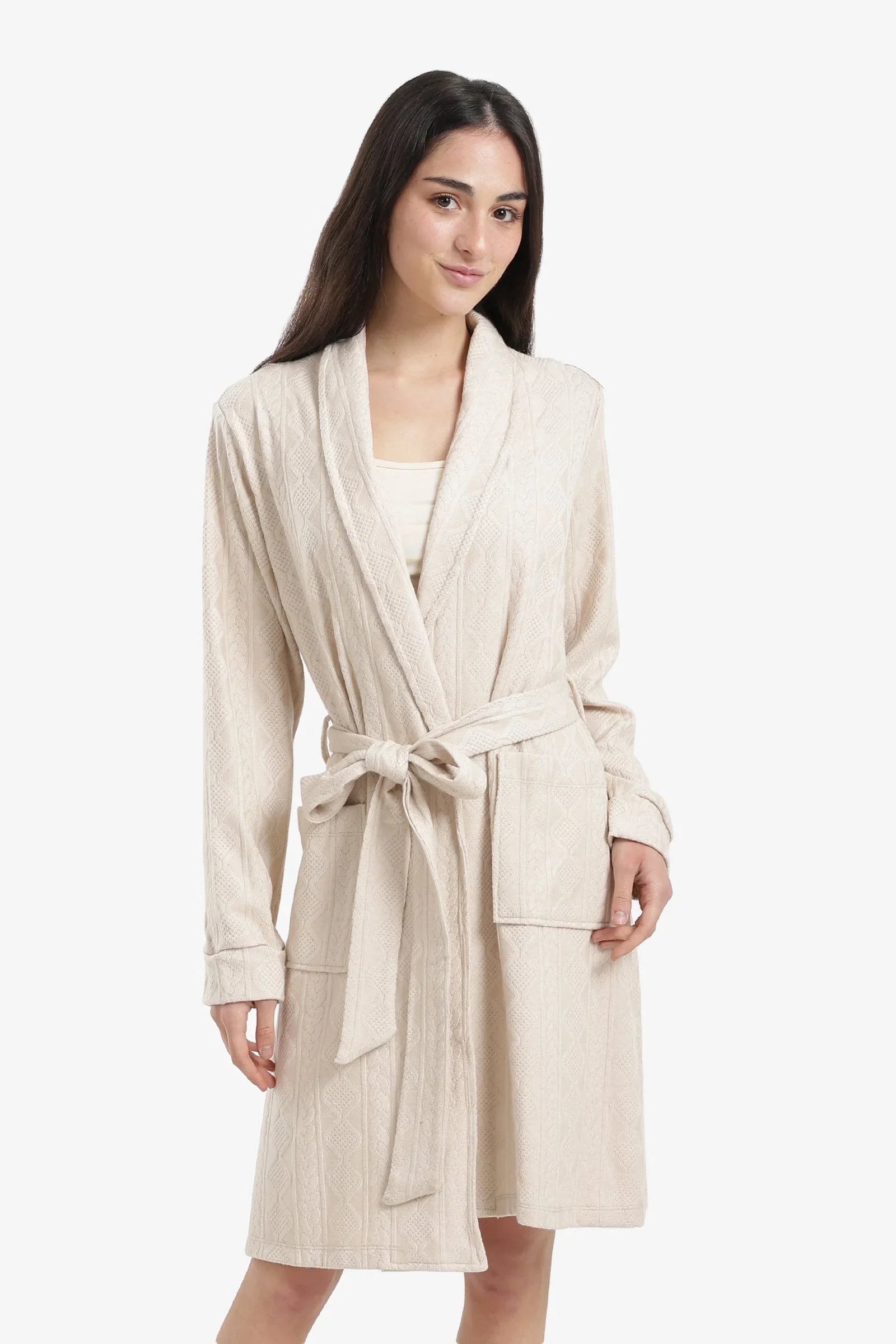 Carina - Self-Pattern Relaxed Robe 7