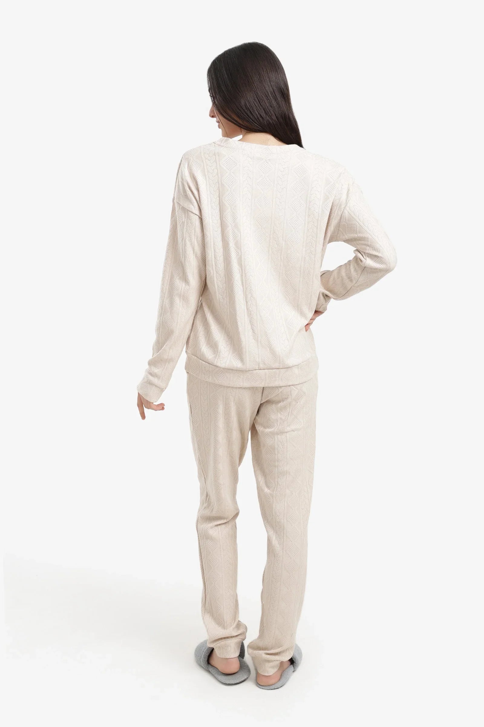 Carina - Cable Knit Pattern Pyjama Set 11