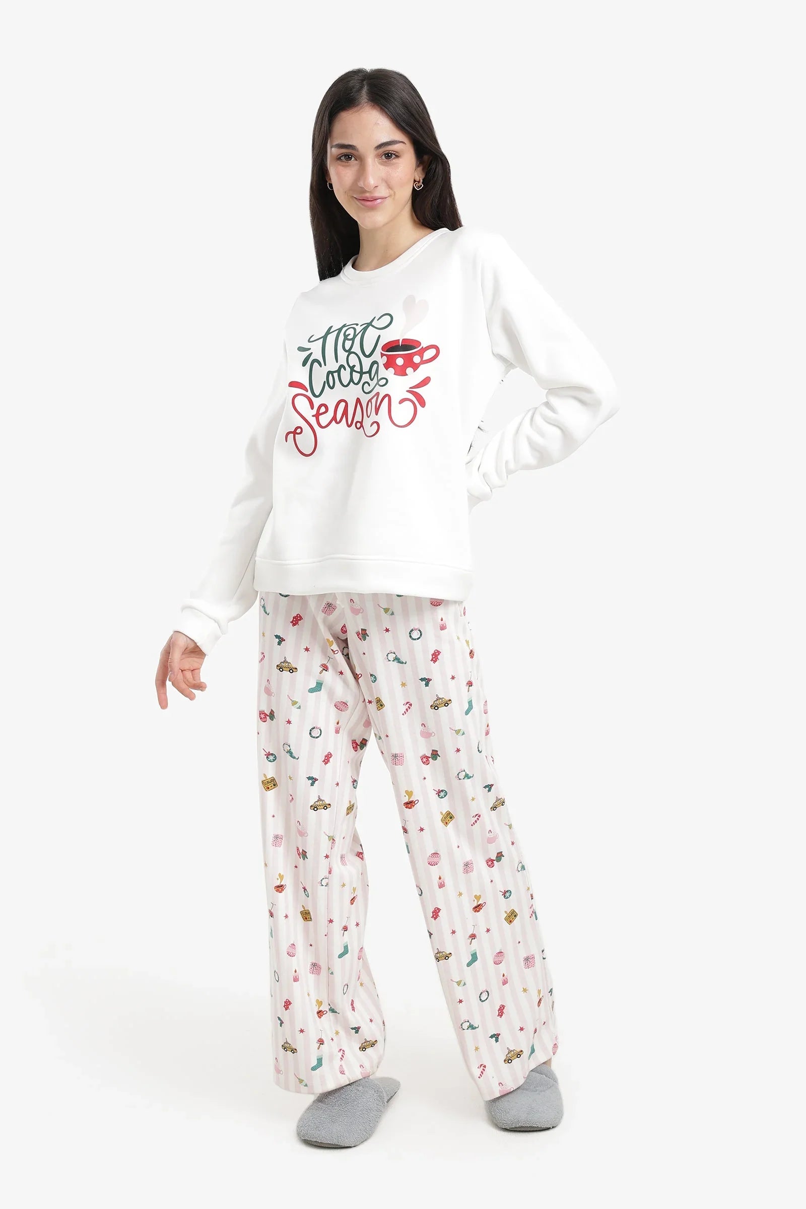 Carina - Candy Stripe Pyjama Set 1