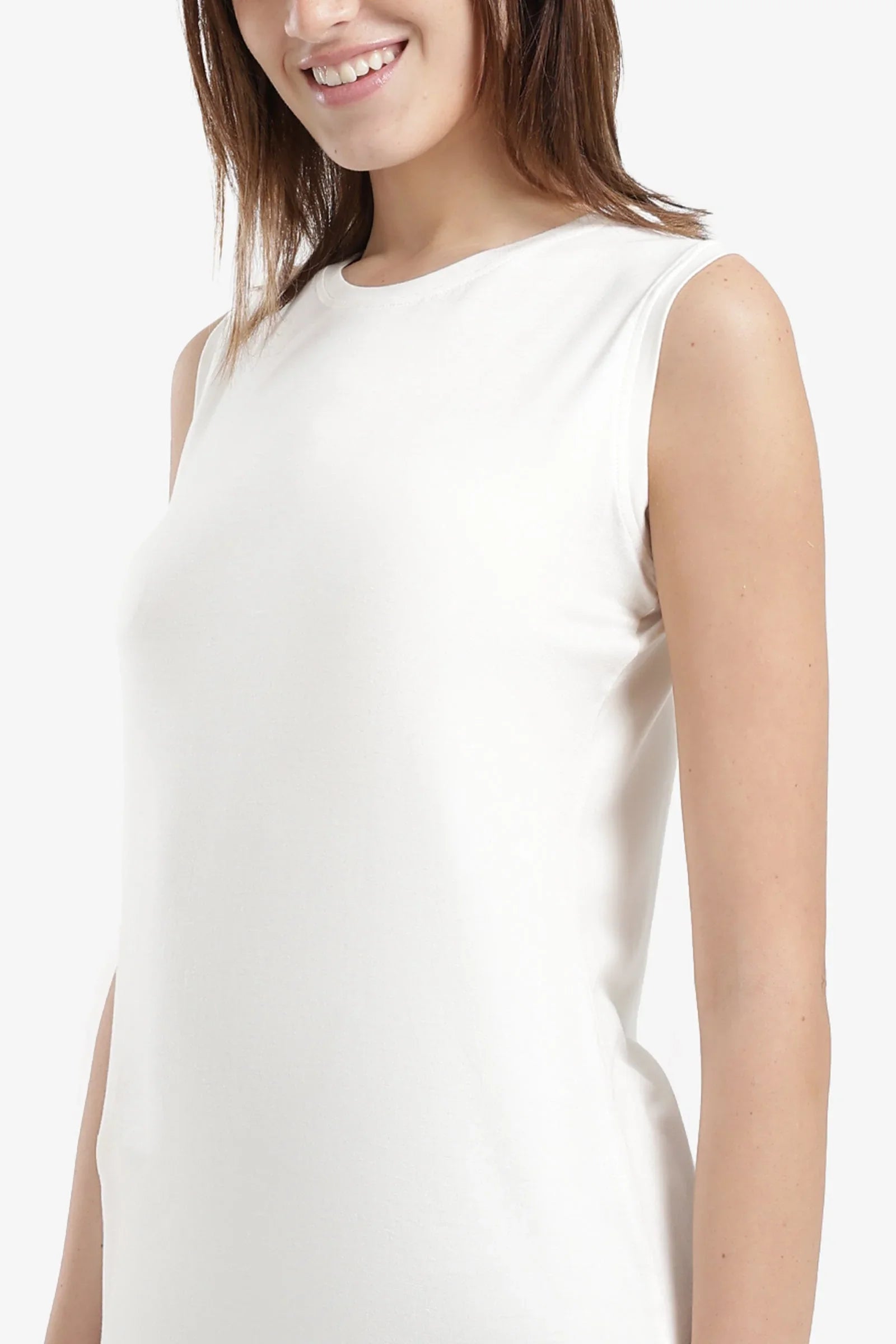 Carina - Slim Fit Sleeveless T-Shirt 12