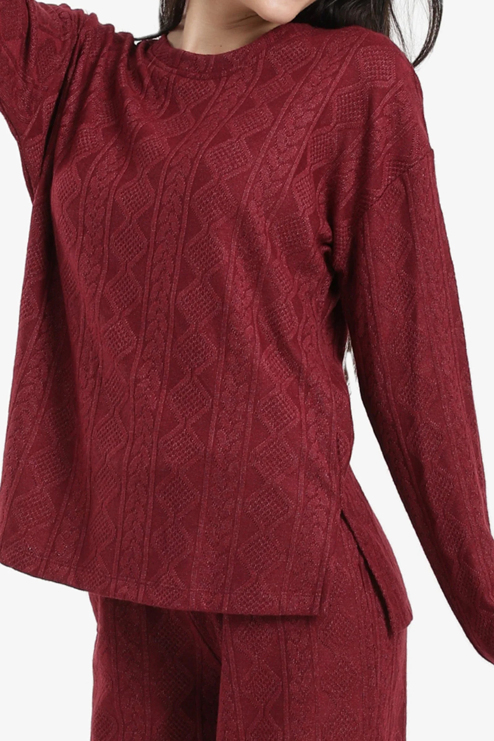 Carina - Self-Pattern Relaxed Pyjama Set 4