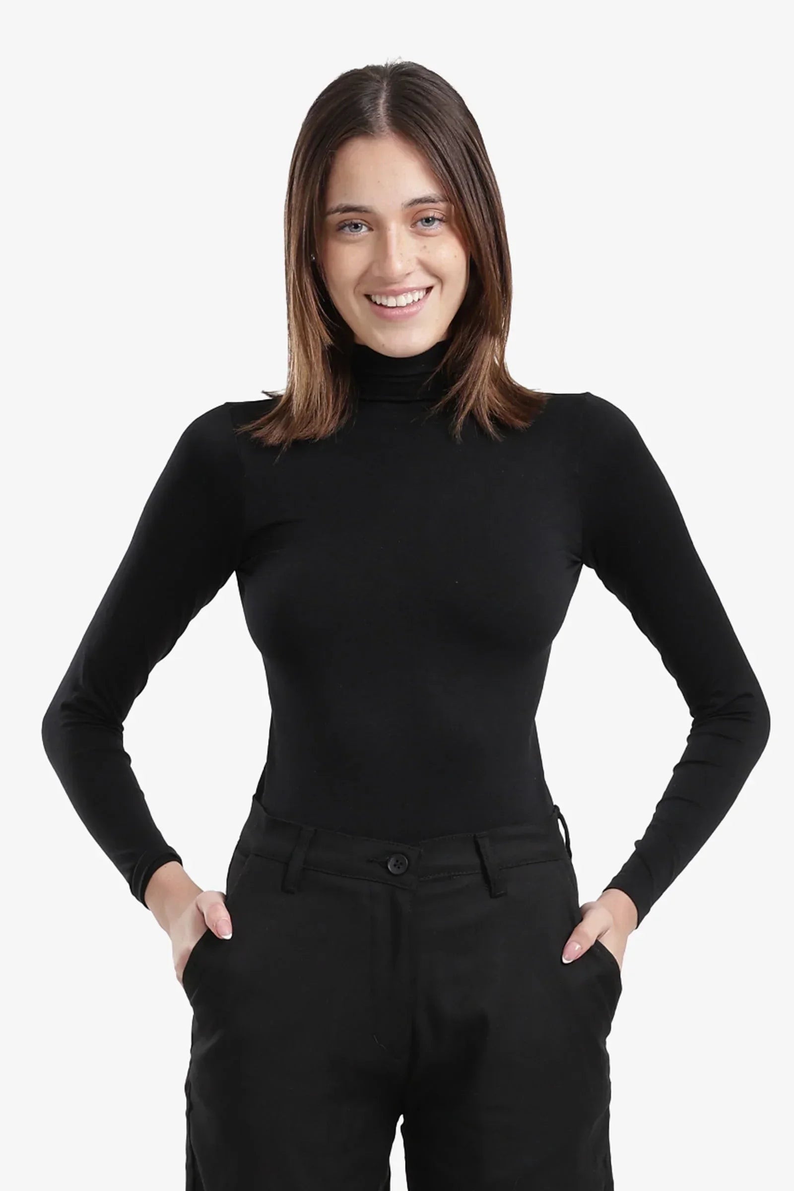 Carina - Slim Fit High-Neck Top 1
