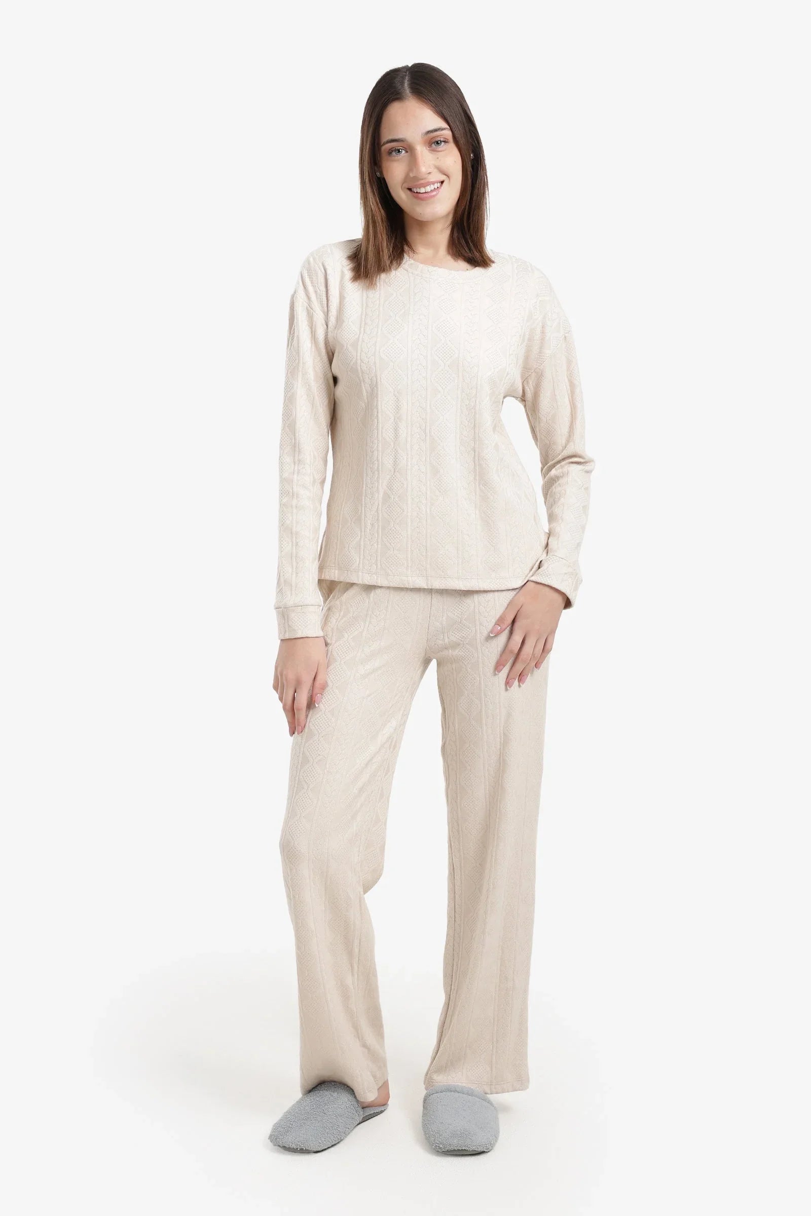 Carina - Self-Pattern Relaxed Pyjama Set 6