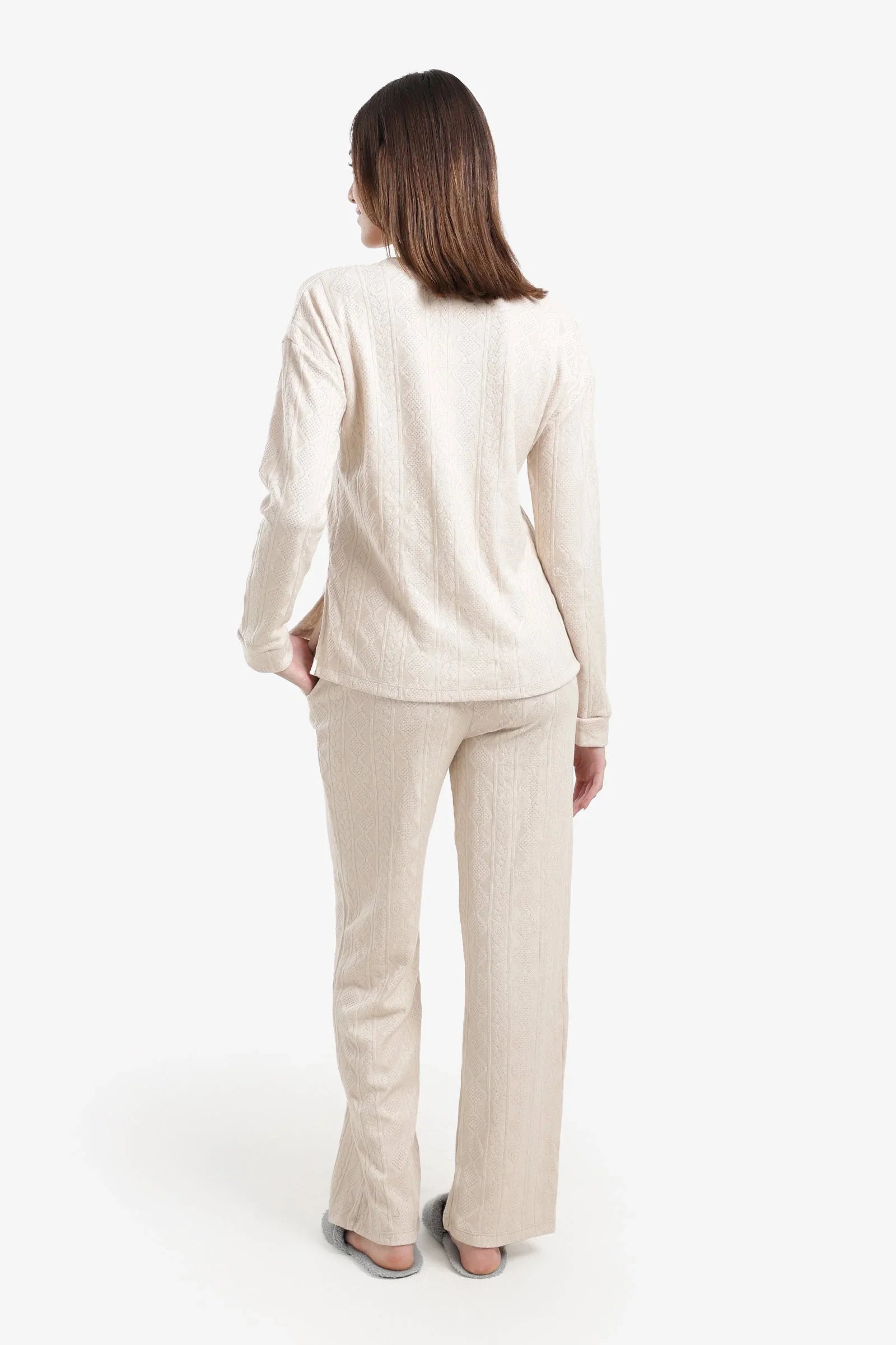Carina - Self-Pattern Relaxed Pyjama Set 7