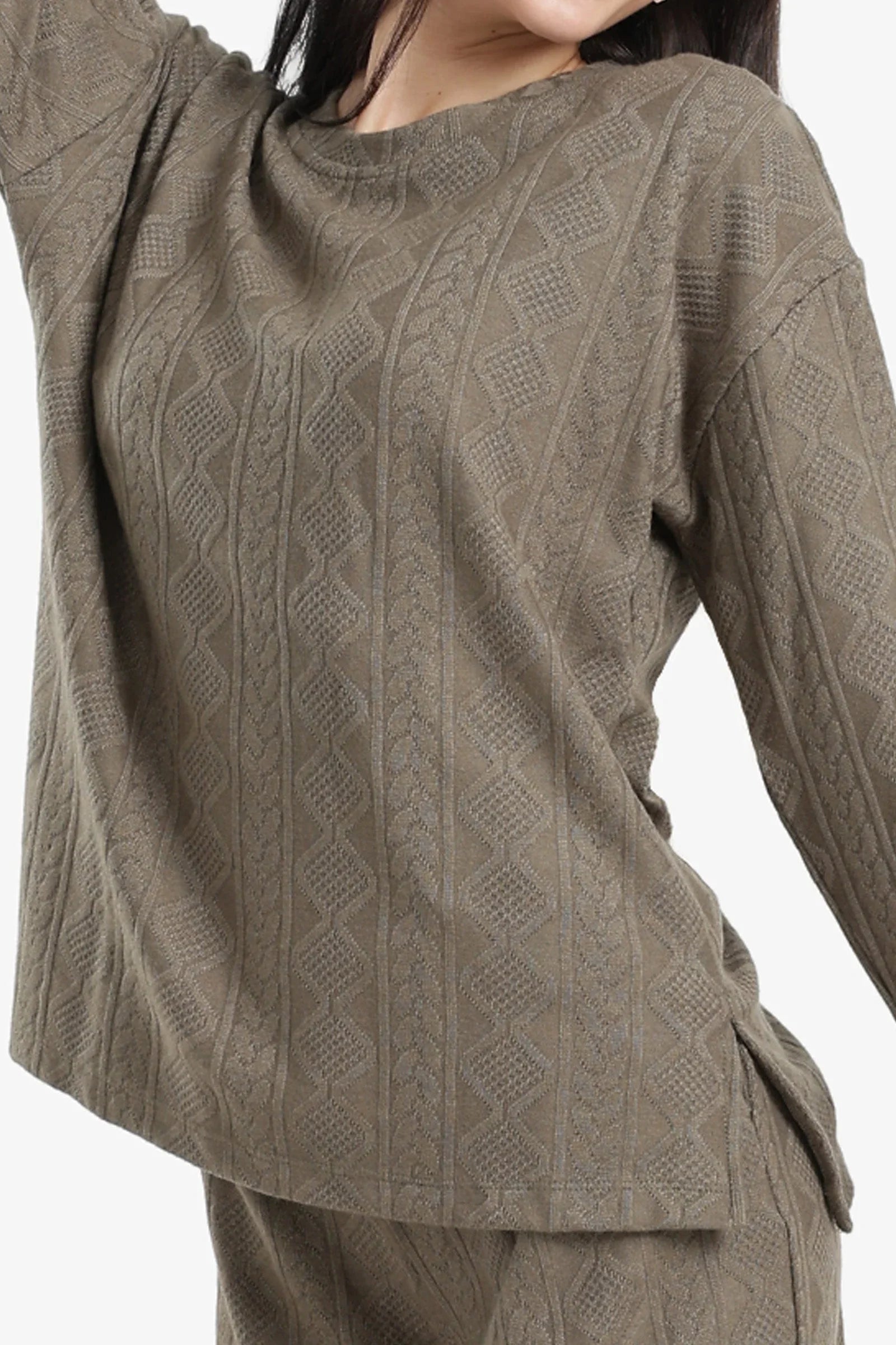 Carina - Self-Pattern Relaxed Pyjama Set 12