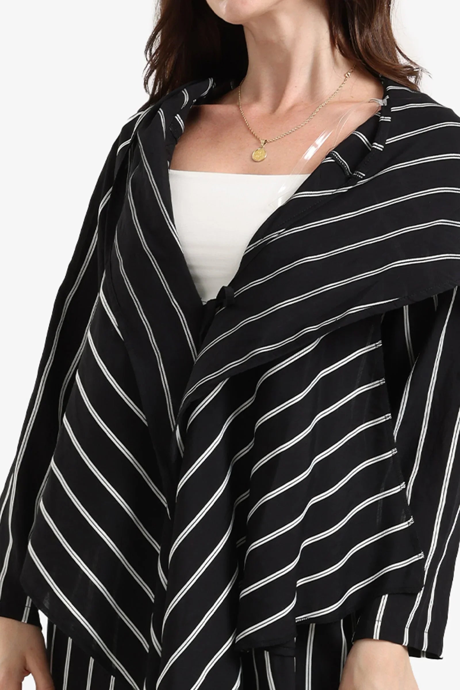 Clue - Hooded Striped Cardigan 2