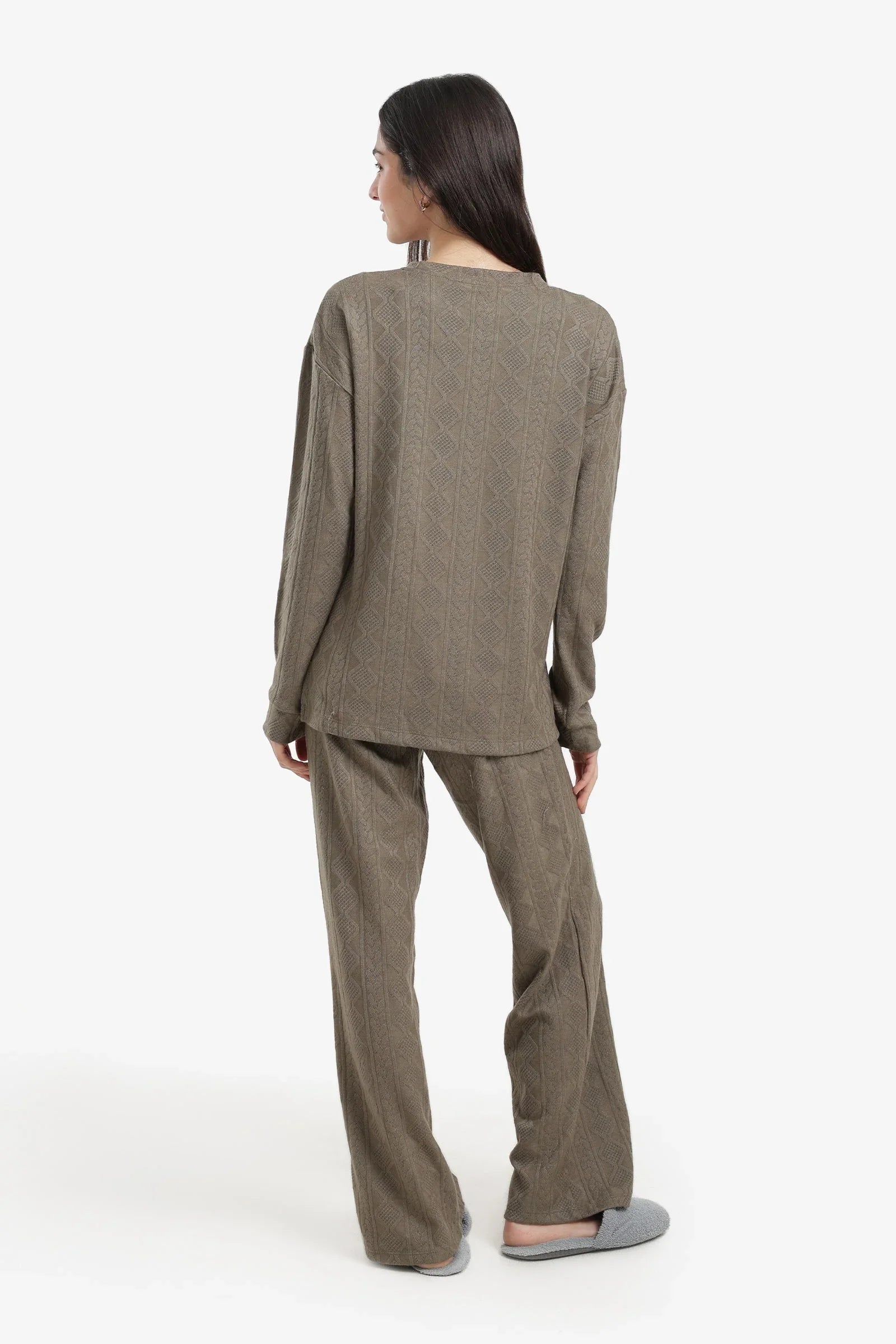 Carina - Self-Pattern Relaxed Pyjama Set 11