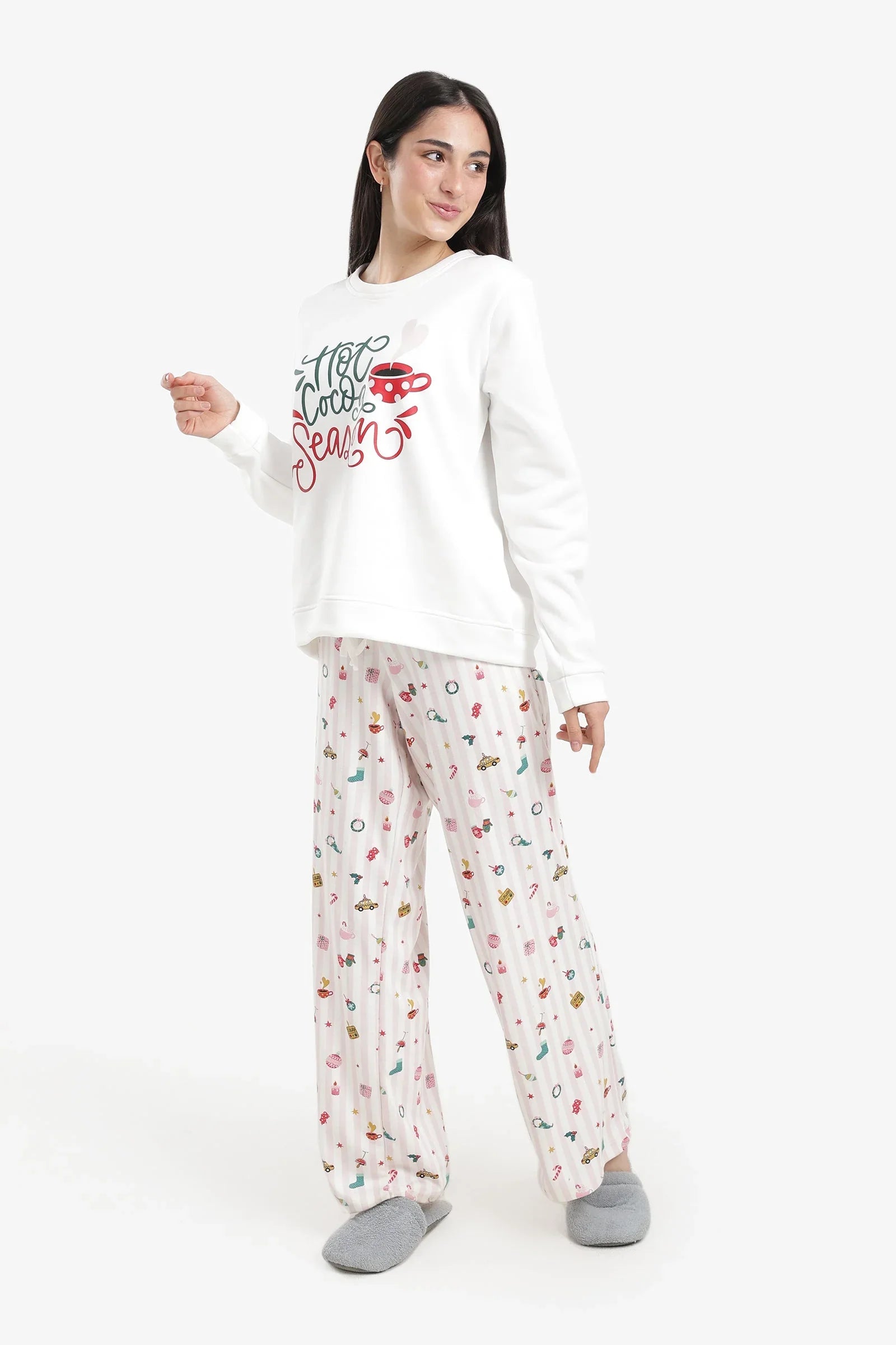 Carina - Candy Stripe Pyjama Set 2